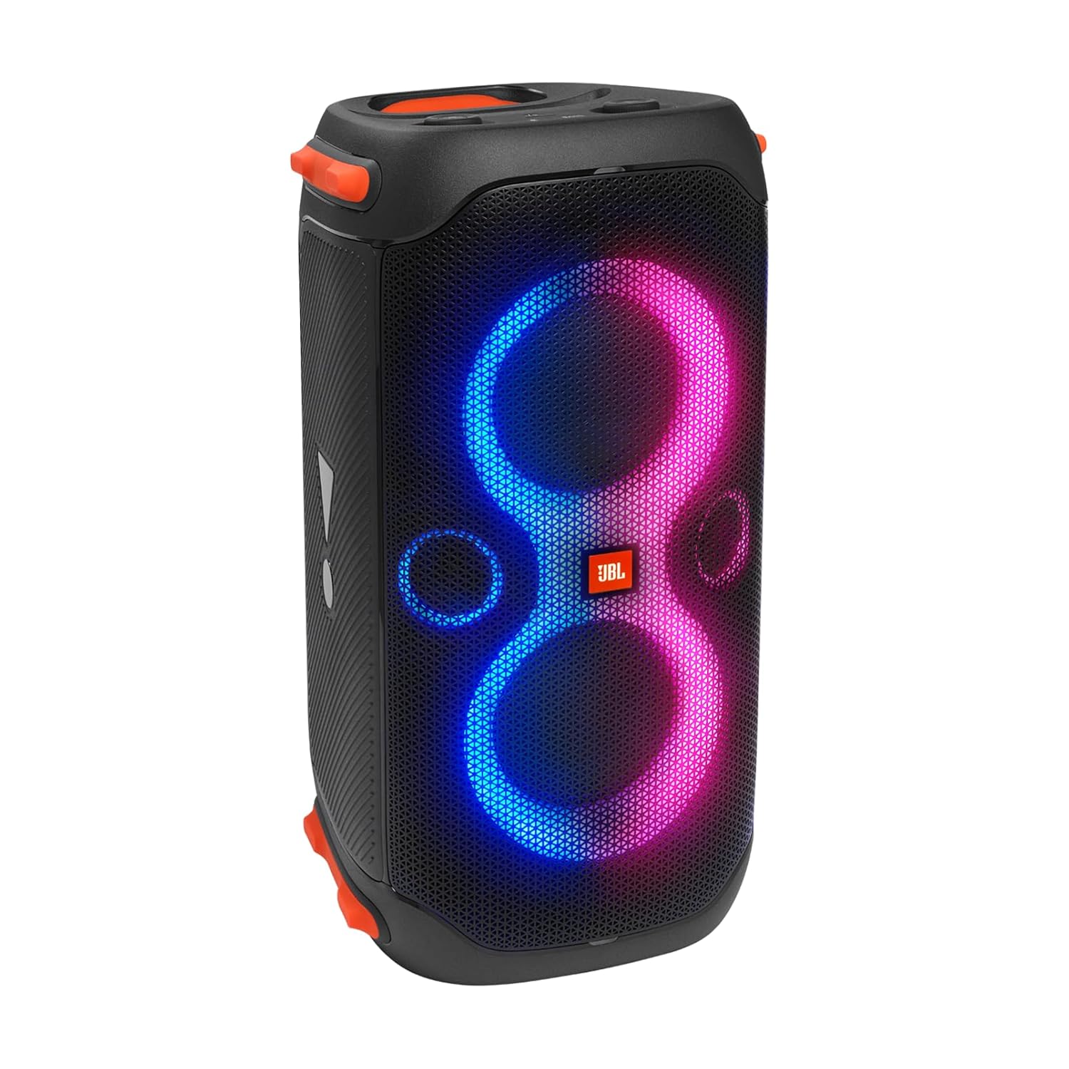 jbl partybox 110, wireless bluetooth party speaker, 160w monstrous pro sound, dynamic light show, upto 12hrs playtime, built in powerbank, guitar & mic input, partybox app, splashproof (black)